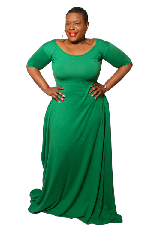 Maxx'd Out Maxi- Wide Scoop'd Neckline